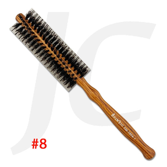 FAWEIO Round Brush Heat Resistant With Wood Handle SM-1604-1 #8 J23S48