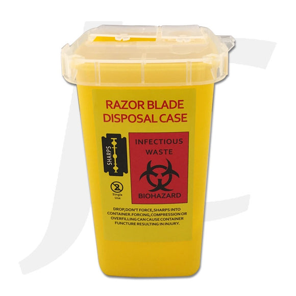 Razor Blade Disposal Case Bin Yellow J25BBY