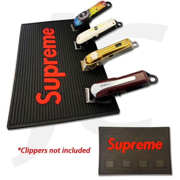 Supreme Barber Mat With Magnet Hold 4 Clippers Black J27SRB