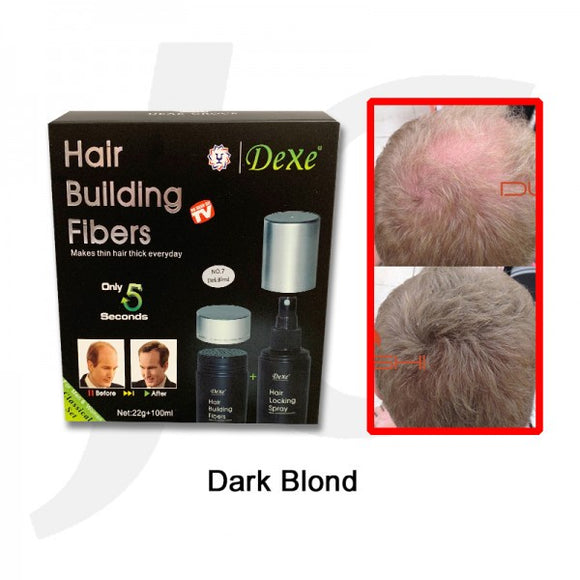 Dexe Hair Building Fibers Set 22g+100ml Dark Blond J11HFN