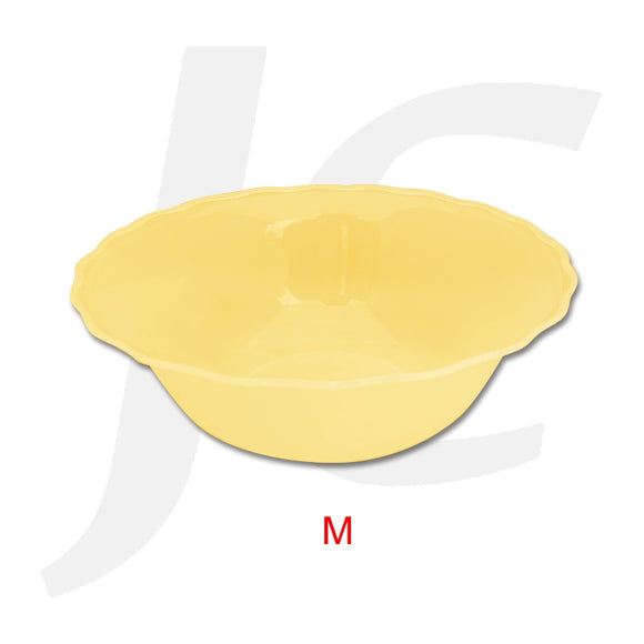 Plastic Medium Bowl Wave Edge Orange J64PMO