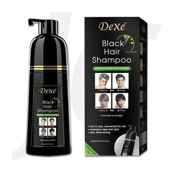 Dexe Hair Color Shampoo Black Two In One 400ml J14DB4*