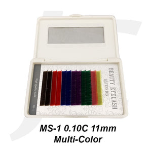 Beauty Eyelash Extension MS-1 0.10C 11mm Multi-Color J71MC11