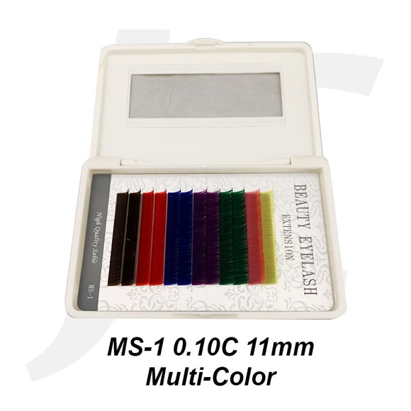 Beauty Eyelash Extension MS-1 0.10C 11mm Multi-Color J71MC11
