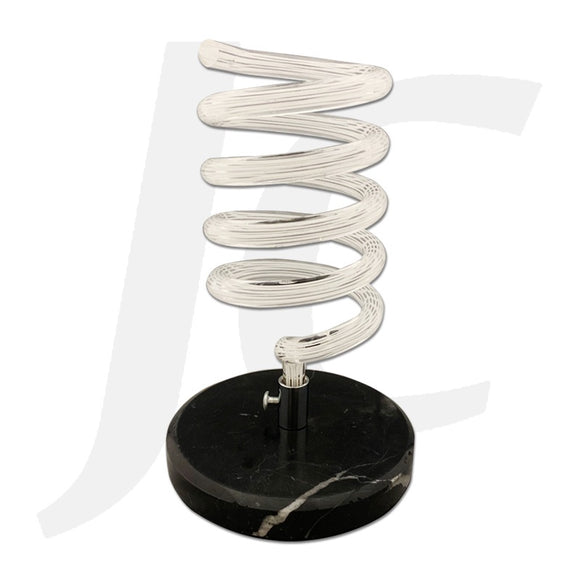 Blow Dryer Holder With Marble Base Short White Clear J27MWC