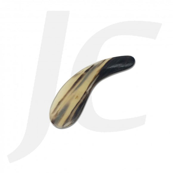 Black Ox Horn Scraping Piece Curl Black Yellow 35x100mm J53XBY