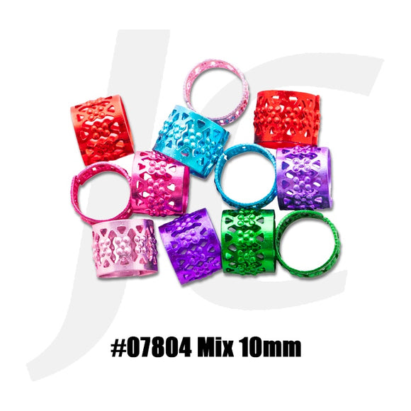 Beauty Town Aluminum Braiding Beads #07804 Mix 10mm J17AMX
