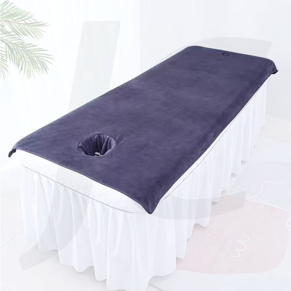 Beauty Massage Bed Sheet Towel With Breath Hole Light Dark Grey 80x190cm J52WBG