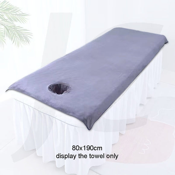 Beauty Massage Bed Sheet Towel With Breath Hole Light Grey 80x190cm J52WBH