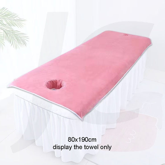 Beauty Massage Bed Sheet Towel With Breath Hole Light Pink 80x190cm J52RAL