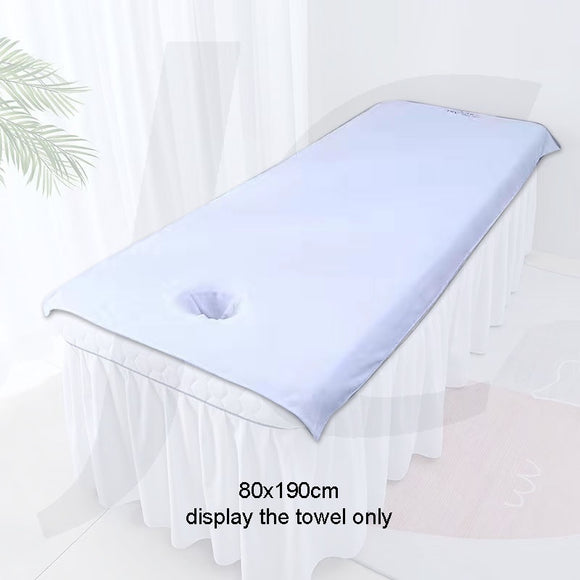 Beauty Massage Bed Sheet Towel With Breath Hole Light White 80x190cm J52WHL