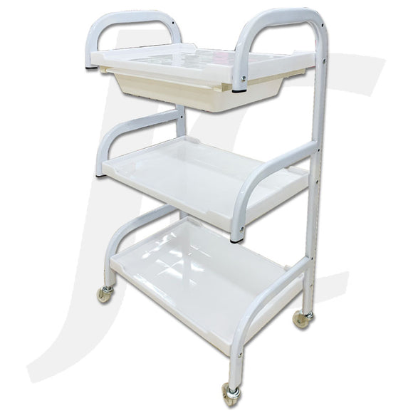 Beauty Trolley White Plastic and Painted Frame R305 J34BPW