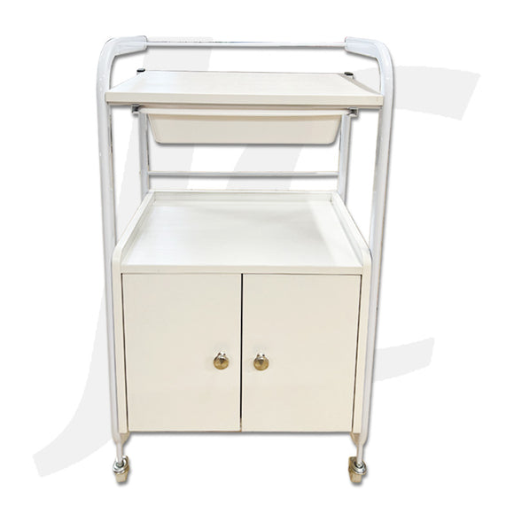 Beauty Trolley Wood and Steel Frame with Cabinet 801P J34TWC