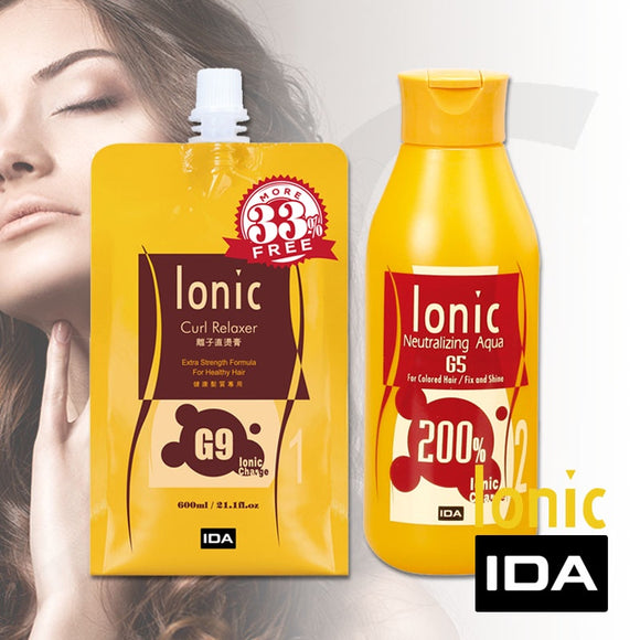 IDA Ionic Straightening Set For Healthy Hair G9 & G5 Aqua Neutralizer 600ml+480ml J15G9A