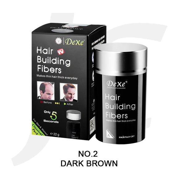 Dexe Hair Building Fibers NO.2 Dark Brown 22g J11SB2