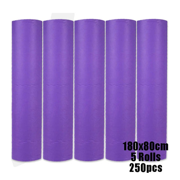 Disposable Bed Sheet Roll 180x80cm 5 Rolls Purple 250pcs J52PPF