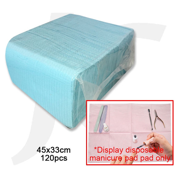 Disposable Manicure Table Paper Pad 45x33cm 120pcs Blue J64BPS