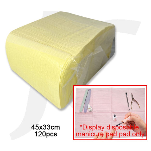 Disposable Manicure Table Paper Pad 45x33cm 120pcs Yellow J64MYL