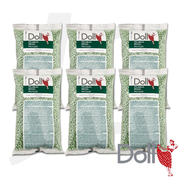 Doll Bean Wax Green Tea Pelables Brasil Pastilles 1000g X6 J41BGT6