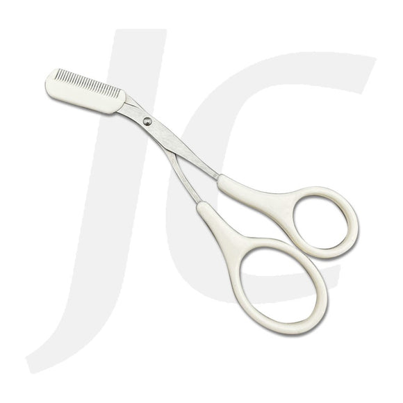 Fangling Eyebrow Small Scissors With Comb White DR35 J65WCC