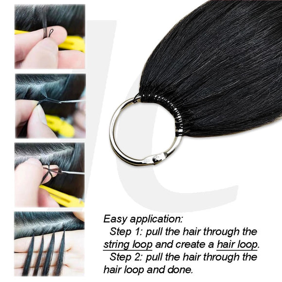 Feather Hair Extension With String Loop 50cm 40pcs J17WSL