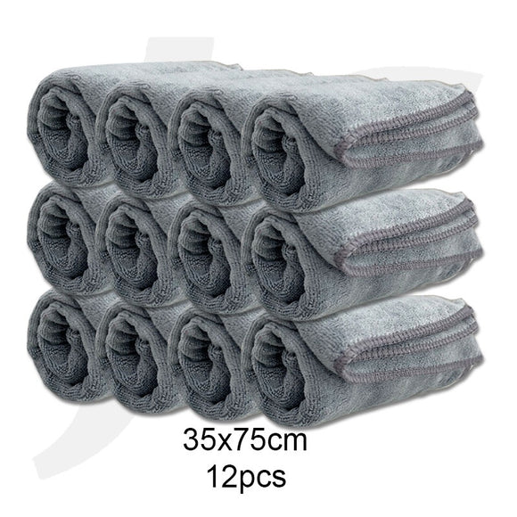 JC Salon Towel Soften Microfiber Blue Grey 35x75cm 12pcs J2TUG
