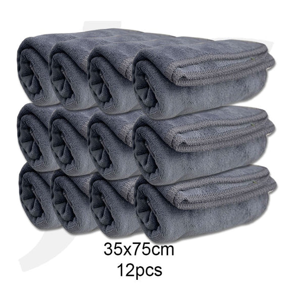 JC Salon Towel Soften Microfiber Dark Grey 35x75cm 12pcs J26TMD