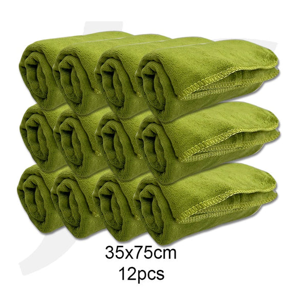 JC Salon Towel Soften Microfiber Grass Green 35x75cm 12pcs J26TMG