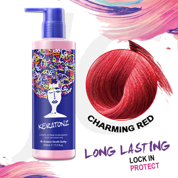 KERATONZ Lock In Shampoo Charming Red 500ml J11SCR