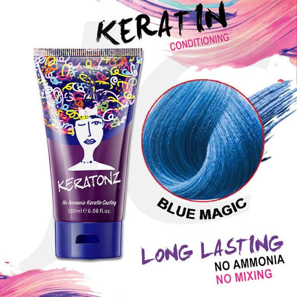 KERATONZ Semi-Permanent Hair Color Blue Magic 180ml J11KBM