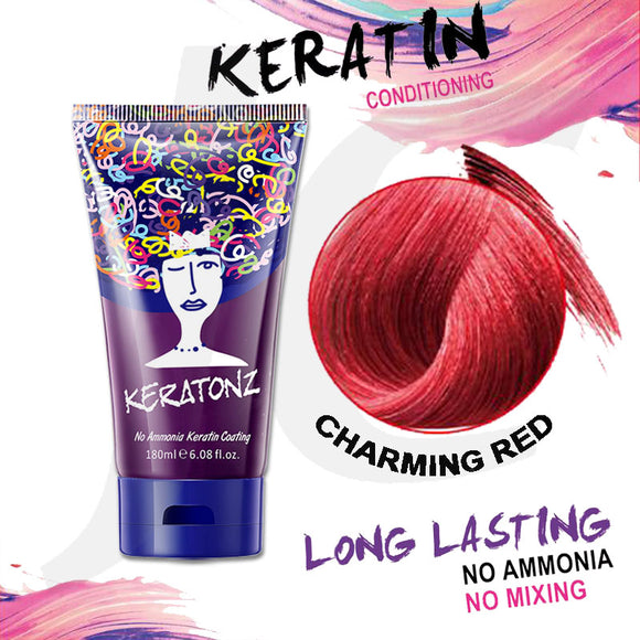 KERATONZ Semi-Permanent Hair Color Charming Red 180ml J11KCR