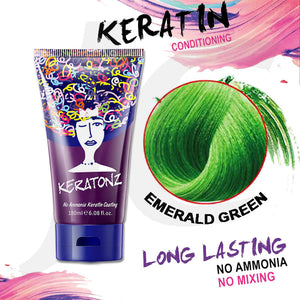 KERATONZ Semi-Permanent Hair Color Emerald Green 180ml J11KEG
