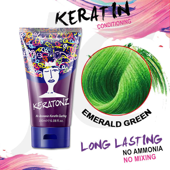 KERATONZ Semi-Permanent Hair Color Emerald Green 180ml J11KEG