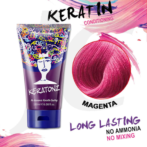 KERATONZ Semi-Permanent Hair Color Magenta 180ml J11KMG
