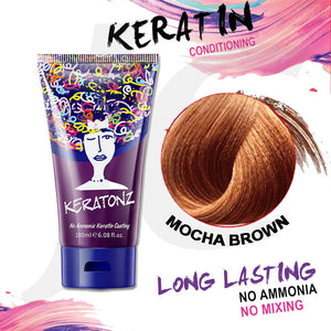 KERATONZ Semi-Permanent Hair Color Mocha Brown 180ml J11KMB