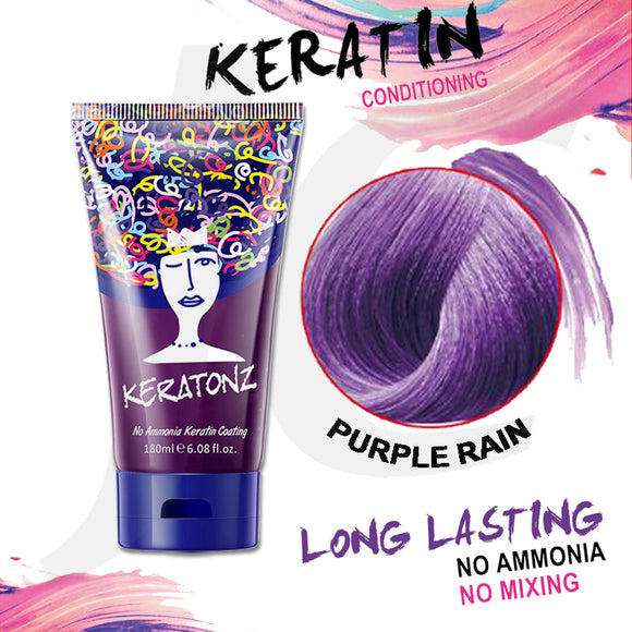KERATONZ Semi-Permanent Hair Color Purple Rain 180ml J11KPR