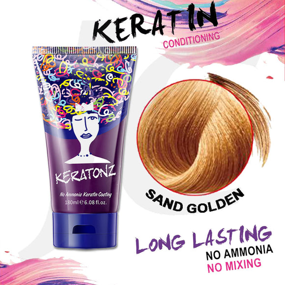 KERATONZ Semi-Permanent Hair Color Sand Golden 180ml J11KSG