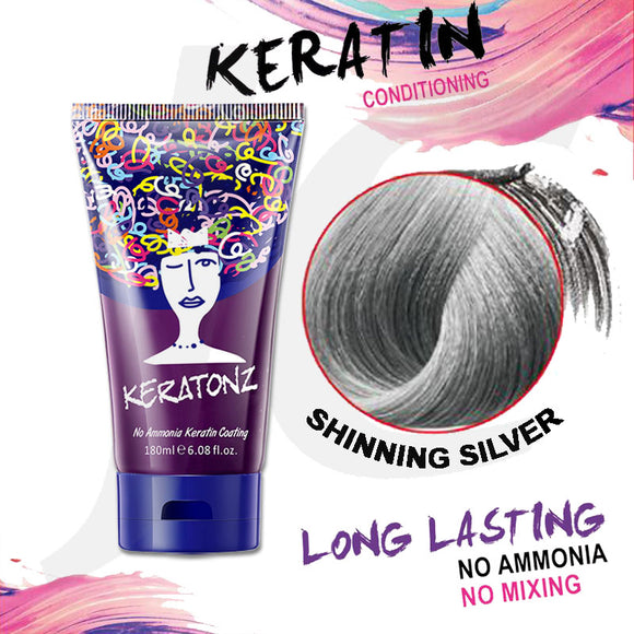 KERATONZ Semi-Permanent Hair Color Shinning Silver 180ml J11KSS