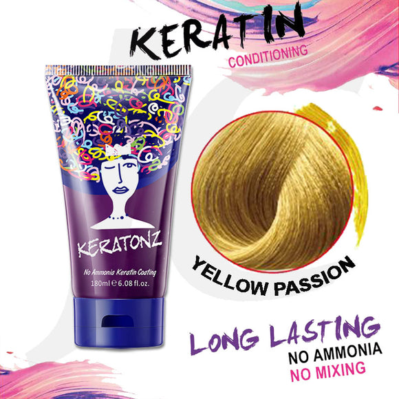 KERATONZ Semi-Permanent Hair Color Yellow Passion 180ml J11KYP