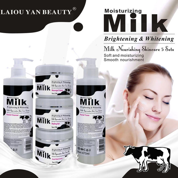 LAIOU YAN Beauty Moisturizing Milk Nourishing Skincare 5 Sets J63MNS