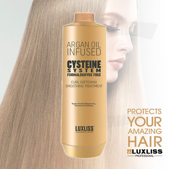 LUXLISS Keratin CYSTEINE System Formaldehyde-Free Curl Softening Smooth Treatment 1000ml J16CYT*