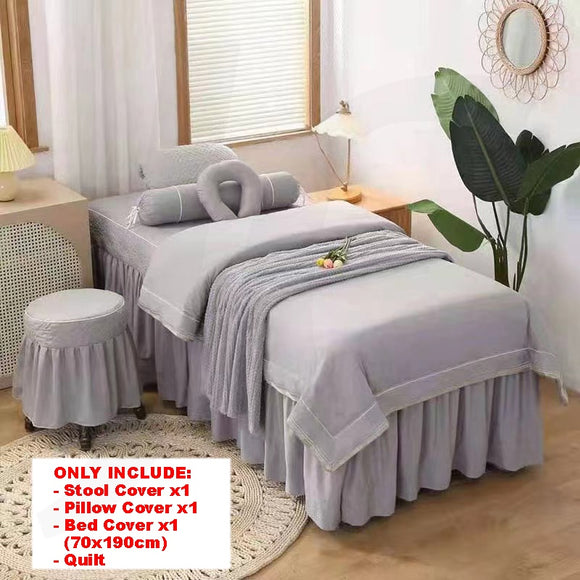 Massage Bed Cover Set 70x190cm Grey J52CSB