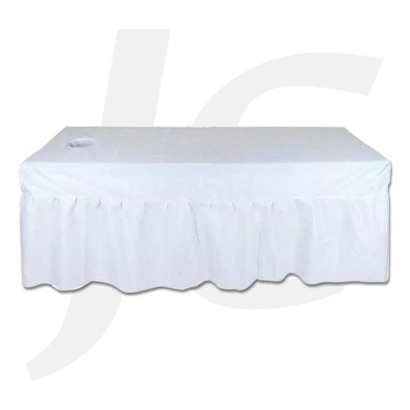 Massage Bed Cloth Cover With Breath Hole Plain White Regular 70x180cm J52BCW