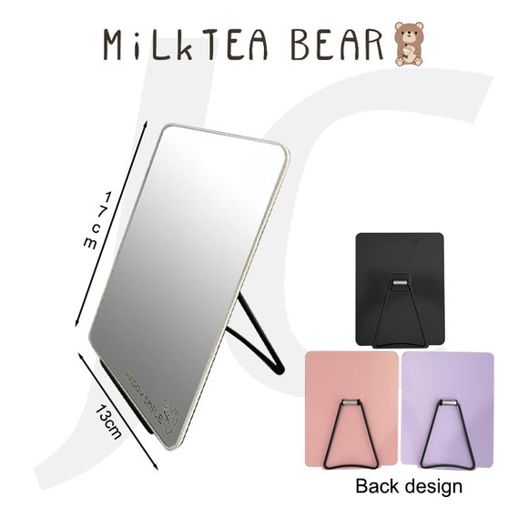 Milktea Bear Rectangular Table Mirror Fashion Gloss 13x17cm GX-315 J24MFG