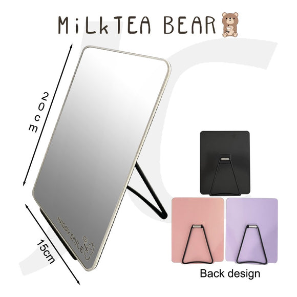 Milktea Bear Rectangular Table Mirror Fashion Gloss 15x20cm GX-313 J24OHN