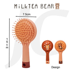 Milktea Bear Paddle Comb With Sponge Back 7.5x15cm BB02 J23BSB
