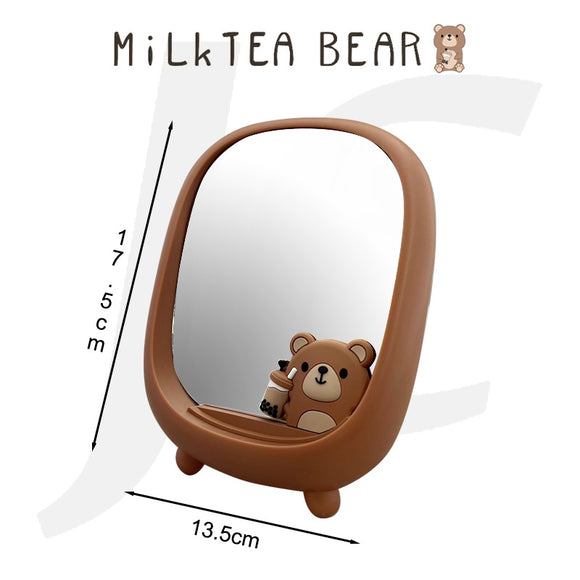 Milktea Bear Table Mirror 13.5x17.5cm 9919 J24TMB