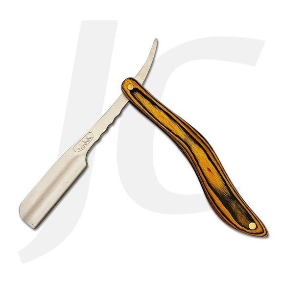 Razor Carrier Silver With Wooden Handle Tiger Yellow J25YWH