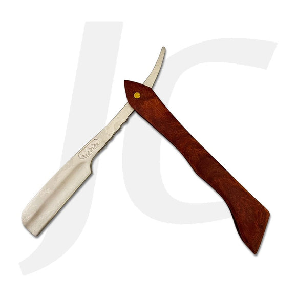 Razor Carrier Silver With Wooden Handle Zigzag Red J25CSH