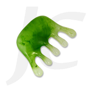 Resin Massage Claw Comb “Fat Comb" Green J53FCG